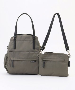 LA BAGAGERIE 【MONICA】ポーチ付き4WAYリュックサック ダークグレー