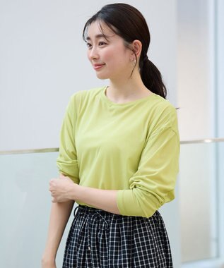 ANY シア―ラウンドネックTシャツ アップルグリーン