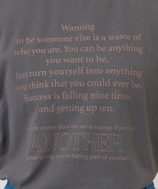 AMERICAN HOLIC メッセージロゴＴシャツ Charcoal Gray