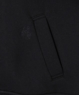 組曲 ロゴ刺繍入り裏毛パーカー ブラック系