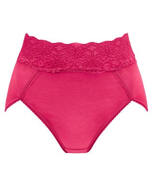 BRADELIS New York 【BRADELIS New York / 育尻・伸びる・綿混・深め】モモパンツ・ハイレグショーツ#303 シリーズ140万枚突破 補正ショーツ フューシャピンク