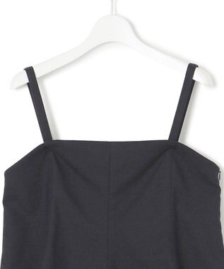 23区 L 【洗える】スラブツイードストレッチ キャミソール ブラウス ネイビー系