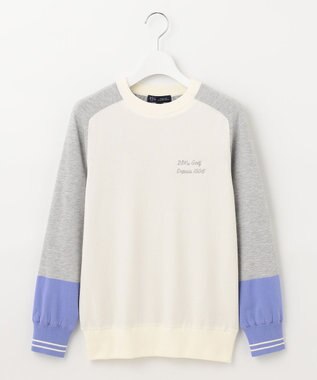 23区GOLF 【WOMEN】【洗える】トロンプルイユ ニット アイボリー系