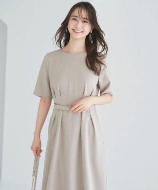 ANY SIS L 【UVカット / 接触冷感 / 吸水速乾】スマートビューティストレッチ ワンピース グレージュ