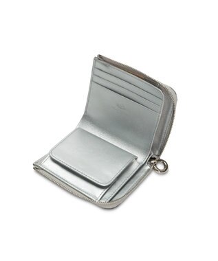 PELLE BORSA L字ファスナーミニ財布 Chrono Luce クロノルーチェ 5853 シルバー