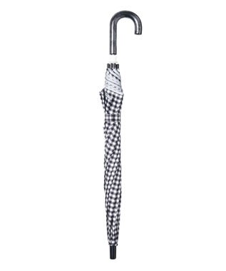 MOONBAT 【キッズ】晴雨兼用日傘 長傘 ギンガムチェック 裾リフレクター 50cm 遮光 遮熱 UV ブラック