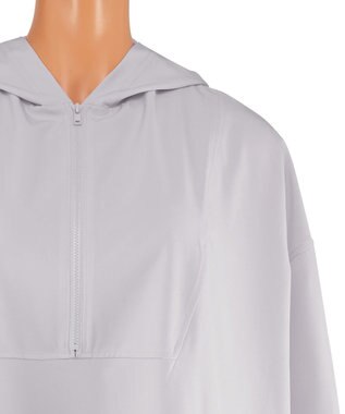 San-ai Resort（三愛水着楽園） 【再入荷】WEB限定商品　ポケット付きハーフジップラッシュパーカー＋リブタンキニ水着+レギンス5点セット【Beach Queen（ビーチクイーン）】 ライトグレー