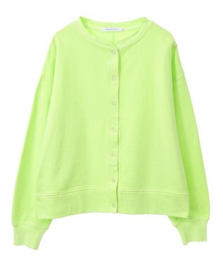 AMERICAN HOLIC ネオンカラーピグメント裏毛カーディガン Yellow