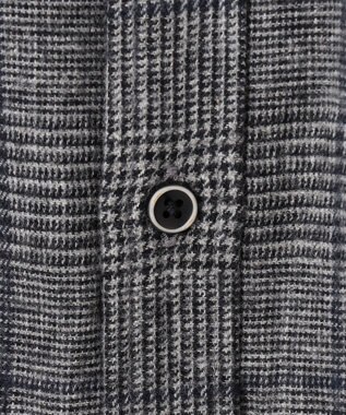 JOSEPH ABBOUD 【キングサイズ・柔らかな肌触り】 オーガニックラフィ グレンチェックシ ャツ ブラック系4