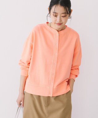 AMERICAN HOLIC ネオンカラーピグメント裏毛カーディガン Orange