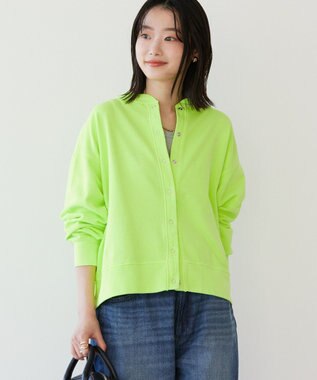 AMERICAN HOLIC ネオンカラーピグメント裏毛カーディガン Yellow