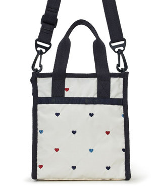 LeSportsac MINI N/S TOTE/トリコロールハートエンブロイダリー トリコロールハートエンブロイダリー