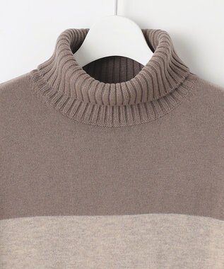 自由区 【洗える】セミウーステッドウール ニットワンピース ベージュ系1