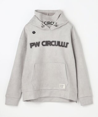 PW CIRCULUS 2025 NEW！【手洗い洗濯可】【WOMEN】キャットグラフィック スエードライク デタッチャブルフーディ ゴルフウェア レディース グレー系
