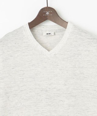 JOSEPH ABBOUD 【吸水速乾】リネンハニカムTシャツ アイボリー系