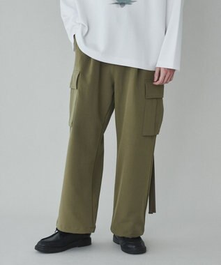 WEGO 【ユニセックス着用ITEM】トロミカーゴスラックス カーキ