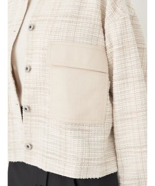 earth music&ecology ツイードジャケット（ｃｈｅｃｋ） Ivory