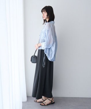 YECCA VECCA 【2点SET】ミリタリーシアーシャツセットキャミワンピース Charcoal Gray