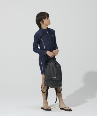 BEAMS SCHOOL 手提げバッグにもなる 2重底ナップサック ブラック