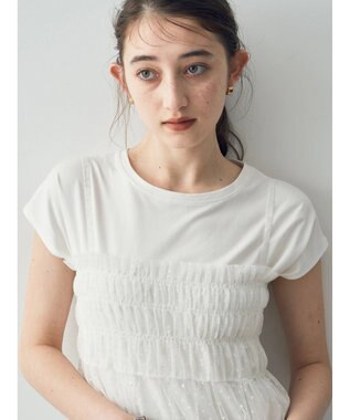 YECCA VECCA 【2点SET】マルチwayチュールオーバーキャミSET/Tee Off White