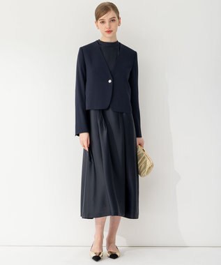 23区 S 【APPLAUDIR】クリアジョーゼット 3WAYコンパクトジャケット ネイビー系