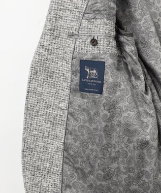 JOSEPH ABBOUD 【イタリア素材/軽量/ストレッチ】スライバー千鳥 ジャケット ライトグレー系3