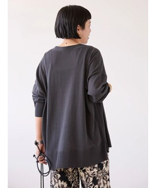 AMERICAN HOLIC ＵＶカットＶネックニットカーディガン Charcoal Gray