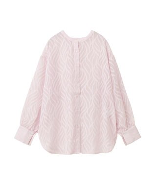 Green Parks ２ＷＡＹ　リーフジャガードシアーシャツ Pink