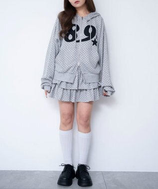 WEGO グラフィックZIPパーカー 柄2