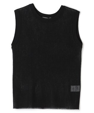 uncrave シアー リブ ノースリーブ ニット（uncrave STANDARD） ブラック