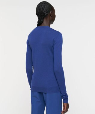 JOSEPH 【洗える】キャッシュエアー　ラウンドネックニット Cobalt