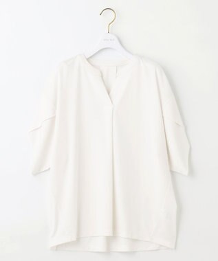 ANY SIS 【接触冷感・吸水速乾・UVケア】エアリードレープスムーススキッパー ブラウス オフ