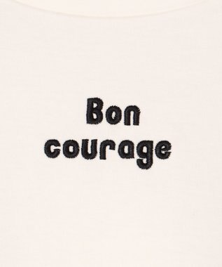 UNFILO BEAUTY FORM ロゴ刺繍フレンチスリーブTシャツ 白[ロゴ小]