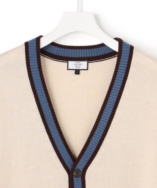 J.PRESS YORK STREET 【UNISEX】ハイゲージライン カーディガン アイボリー系