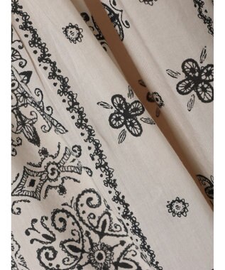 CRAFT STANDARD BOUTIQUE パネル柄マキシギャザースカート Light Beige