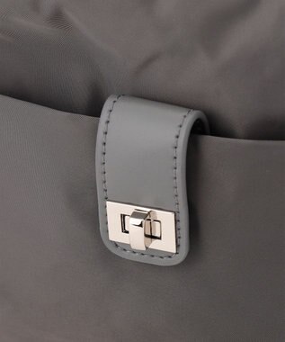 J.PRESS LADIES 【2way】ナイロンギャザー ショルダー バッグ グレー系