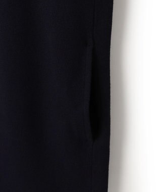 23区 S 【洗える/吊り干しOK】ヴィスコースストレッチ レース襟 ワンピース ネイビー系