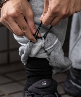 WEGO バレルレッグスウェットパンツ 杢グレー