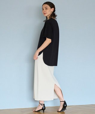 UNFILO スゴ機能美ニット Iラインスカート グレージュ