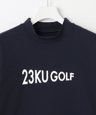 23区GOLF 【MEN/キングサイズ】ライトニット モックネック ネイビー系