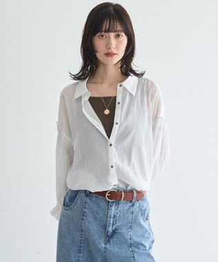 YECCA VECCA 2wayスクエアリブタンクトップ Brown