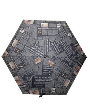 +RING レディース向け プラスリング 晴雨兼用折傘 PAPER-BLK T1404 sunshield 黒