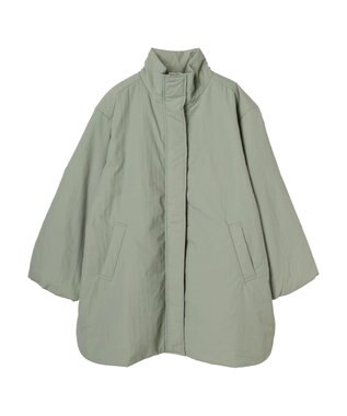 Green Parks 中わたスタンドカラーミドル丈ブルゾン Olive