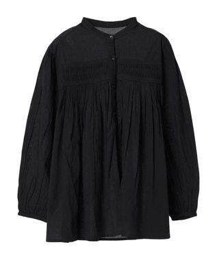 CRAFT STANDARD BOUTIQUE インド綿ピンタックブラウス Black