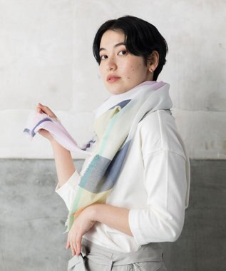 POLS 播州織 極細コットンストール ピンク