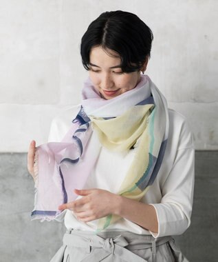 POLS 播州織 極細コットンストール ピンク