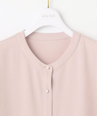 ANY SIS 【洗える】サイドプリーツ ブラウス ローズグレー