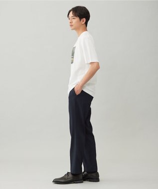 UNFILO MENS スマートストレッチ PHOTO TEE オフホワイト×イエロー