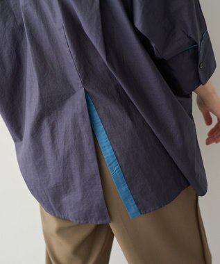 YECCA VECCA ペーパータッチドルマンシャツ Navy
