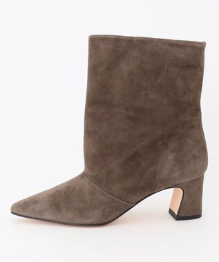 自由区 【CORSO ROMA】ワイドレッグショート ブーツ グレー系